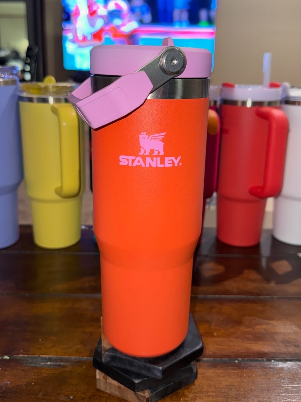 Stanley IceFlow 30oz Poppy Orange Pink Flip Straw Tumbler Target Exclusive